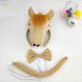 Animal Horse Costume Accessories Hair Band Ears Headband Bow Tie Tail for Cosplay Photo without paws. 