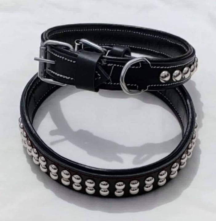 Leather%20Black%20Dog%20Collar%20-%20Medium%20size%20-%20Image%202