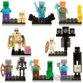 2in1 Custom LEGO MINECRAFT Mini Figures Story Mode Steve Alex Wither Golem. 