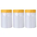 Dust Sheets Roll, Plastic Masking Film Rolls Drape Masking Film with Self-Adhesive Tape for Painting Furniture Covering. 