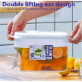 Plastic Drink Dispenser, Beverage Dispenser With Spigot, 1 Gallon Iced Juice Lemon Dispenser For Party Daily Use, Milk Dispenser For Fridge Gallon, Small Water Dispenser. 