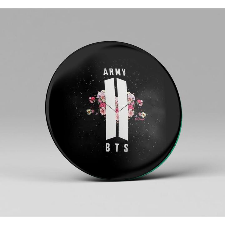 BTS Badge Army Floral Design Badge ( 2 PC )