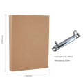 2Pcs A5 Refillable Ring Binder, A5 Kraft Paper Binder Tray with 2 Rings to Add Loose Sheets. 