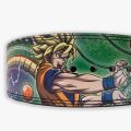 Dragon Ball Goku Leather Weight Lifting Belt  10mm Power Belts Hustlers Only Weightlifting Belt with Lever Buckle Genuine Leather Gym Belt Deadlift, Power Lifting, Bodybuilding, Workout Belt 10mm thickness for Back Support, Lifting Belt for Men and Women. 