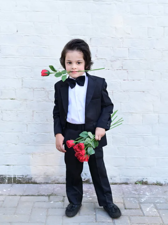 Yrs 15 Yrs PCS Coat Pant Suit for Boys Hex Black