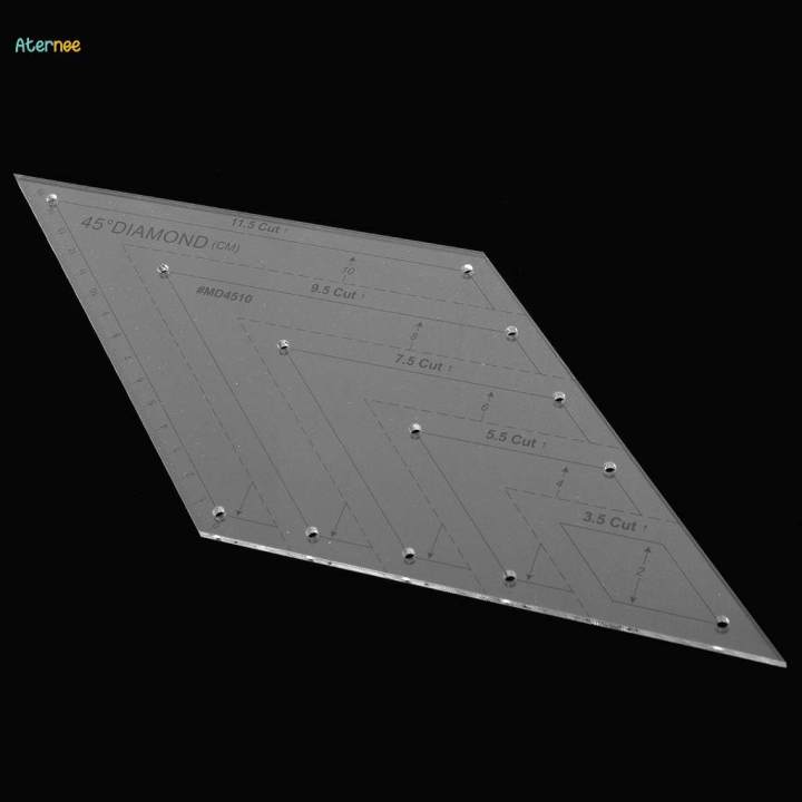 11.5 Cut 45 Degree Diamond Rhombus Template Quilting Ruler for DIY Patchwork