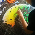 1000 Pcs Jigsaw Round Rainbow Colors Puzzles For Kids and Adults Puzzle For Teenagers 1000 Pieces Large Circle Gradient Color Fun and Challenging Family Game (Rainbow). 