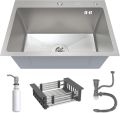 Steel sink 60x45 steel sink 304 steel sink kitchen sink 60 x 45 stainless steel sink single sink silver. 