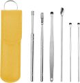 Ear Wax Cleaning Kit, 6 Pcs Ear Pick Tools, Wax Removal Kit, Ear Cleaning Tool Set, Spring Earwax Cleaner Tool for Children and Adult Multicolor. 