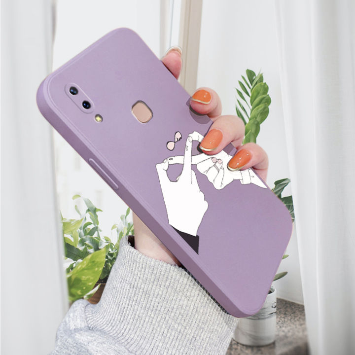AMORVOR for Vivo Y85 Back Cover Love Infinity Side design Soft Case Liquid Silicone Phone Cases