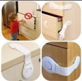 child lock Baby Safety Furniture Locks,  Adjustable and Flexible with White. 