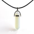 Natural Stone Necklace Hexagonal Column Pendant Natural Crystal Pendants Hexagonal Column Bullet Hexagonal Women. 