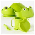 Ikea MATA 4-Piece Eating Set Green color for baby. 
