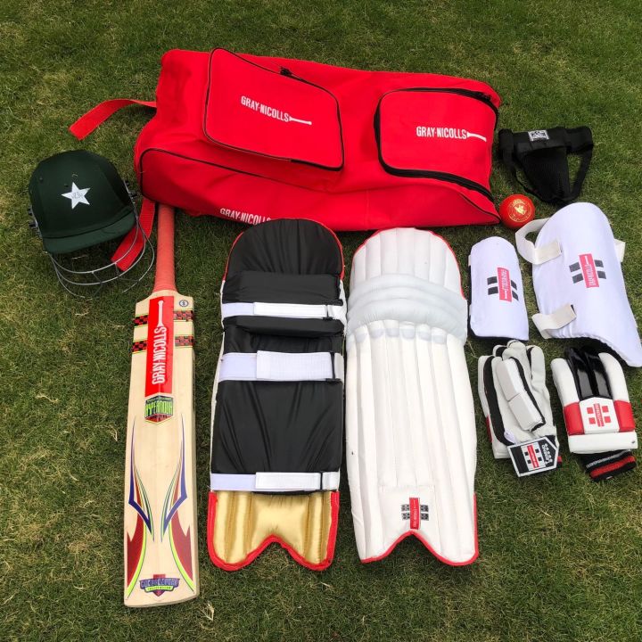 Hard Ball Cricket Kit for 9 to 14 years old Kids - Set of 10 Items Including Original Hard Ball Cricket Bat
