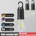 New Shape Rechargeable Built-in Battery Tungsten Bulb Camping Light Outdoor Decoration Bulb With Type-C Charging Cable, Tent Light with Hook 3 Modes Outdoor Lighting. 