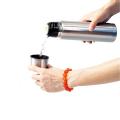 750ml Stainless Steel Vacuum Thermoses Flask Cup Hot Cold thermal Water Bottle Keeps Warm or Cool Silver With Free Bag. 