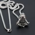 Astronaut Pendant Necklace Galaxy Universe Spaceman Meditation Trinket Retro Stainless Steel Chain Men. 