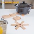 Wear-resistant Placemats for Kitchen Foldable Heat Resistant Placemat Stylish Wood Design for Dining Table Stain-proof Wear-resistant Insulation Pad Ideal for Pan Pot Bowl Holder for Dining. 