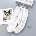 Manufacturers wholesale bamboo cotton children's mosquito-proof pants, summer baby baby bloomers, boys and girls, summer mosquito-proof long pants. 
