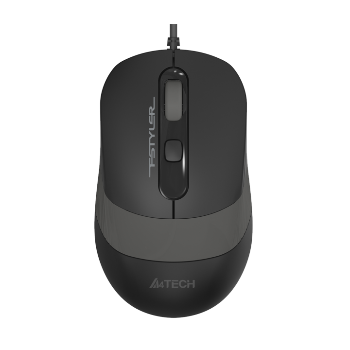 A4Tech FM10S FSTYLER - Silent Click -1600 DPI Optical Mouse - Symmetric Design - Ambidextrous - USB Cable - For PC/Laptop