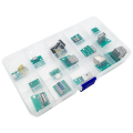 Mini USB to DIP Connector with PCB Board, Micro-USB,USB 2.0,Type C,USB B,USB 3.0,16 Models Socket Adapter Set. 