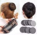 Black Hair Bun Cover Snood Net for Women - Secure & Elegant Hair Styling Accessory. 