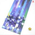 136 X Folding Paper Lucky Star Paper Strip Sky Universe Pattern Origami Craft. 