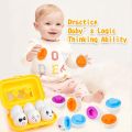 Kids Matching Eggs Shapes and Colors set for Toddlers, 6 Pcs or 12PCS Preschool Educational Learning Color & Shape Recognition STEM Toy– Montessori Geometric Eggs – Sorting Fine Motor Skills, Easter Gifts Basket Stuffers. 