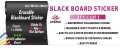 Removable Peel & Stick Blackboard Chalkboard Wall Sticker Adhesive Paper Blackboard Wallpaper With Free Chalks. 