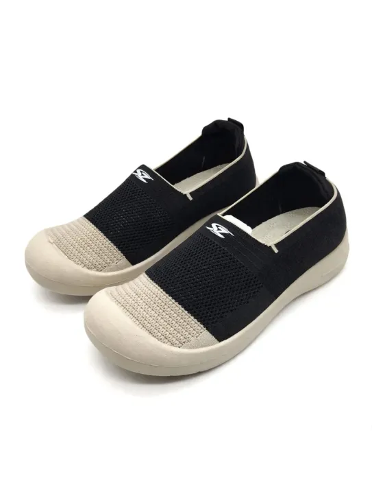 SHAZ%20FOOTWEAR%20Women's%20Slip-On%20Walking%20Shoes%20-%20Black%20&%20Beige%20Lightweight%20Breathable%20Comfort%20Loafers%20for%20Ladies%20-%20Image%204