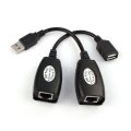 USB RJ45 Extension Adapter Up to 150 FT Length (Black. 