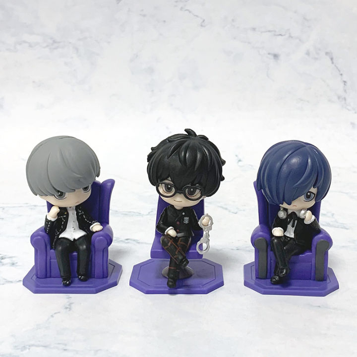 Persona Game Peripheral Sitting With Chair Mini Figure Amamiya Ren Yuuki Makoto Yu Narukami Character Model Ornaments