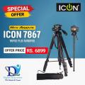 iCON i7867 Professional 2in1 Tripod and Monopod For DSLR, Camcoders, Mirrorless Cameras etc For Video Making Still Photography. 