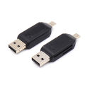 1PC Random Color 2 In 1 USB 2.0 OTG Memory Card Reader Adapter Universal USB TF Card Reader For Phone Computer Laptop. 