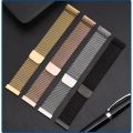 24mm Width Universal Stainless Steel Magnetic Loop Watch Band Strap For Regular Casual and Smart Watches. 