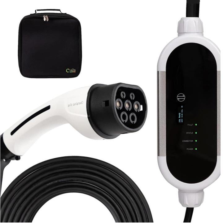 Convitex Electric Car EV Charging Cable Type 2 for New Energy Vehicle with Adjustable Current 8 to 16A and Portable Bag 5M