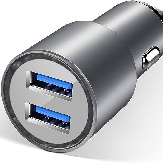 Car Charger - High Speed Charging for Multiple Devices Metal case 100% original  Dual ports