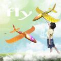 New Hand Throw Lighting Up Flying Glider Plane Toy Foam Airplane Model LED Flah Game Toy For Children. 