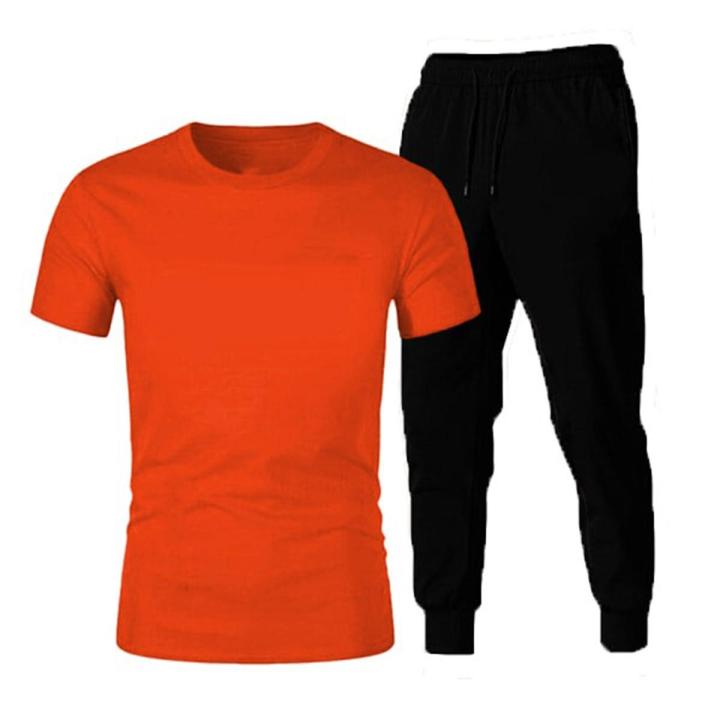 Summer Fashion New Plain T shirt And Trouser Casual Cotton Wear Tees  Top Quality Tees For Men