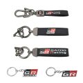 For Toyota Trd Corolla Rav4 Yaris Chr Hilux Prius Camry GR SPORT GAZOO RACING Badge Car Key Chain Key Anti Loss Rope. 