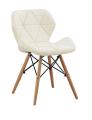 Finch Fox Eames Replica Faux Leather Dining Chair/Cafe Chair/Side Chair/Accent Chair (Off-White) ColorImported and new Butterfly Chair Leg,. 