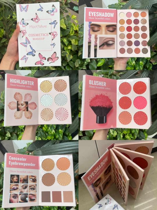 Mocullare%204%20In%201%20Makeup%20Book%20Palette%20With%20Eyeshadow,Blusher,Highlighter,%20Lipstick%20And%20Concealer%20Mocallure%204in1%20Makeup%20Glamour%20Palette%20Ultimate%20Book%20All%20in%20One%20Blush,%20Eye%20shadow,%20Contour%20&%20Highlighter%20Set%20-%20Image%202