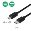 30cm/100cm Type C to Micro USB Cable USB-C Male to Micro USB Male Cable For Phone. 