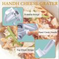 Hand-Cranked Rotating Cheese Grater Creative - Rotary Cheese Grater - Manual Cheese Shredder - Handheld Cheese Cutter - Stainless Steel Drum Grater - Cheese Grating Tool - Multi-Function Grater By AURA MART. 