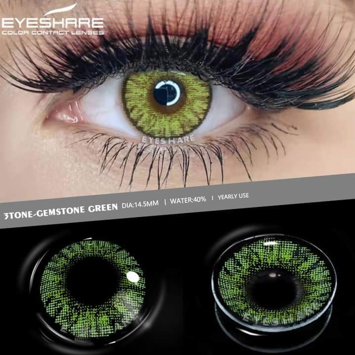 Pure%20Amber%20#%20Tone%20Green%20Color%20Eye%20Contact%20Lenses%20with%20free%20Kit%20Multi%20Color%20-%20Image%202