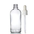Pack of 1 Clear Glass Dropper Bottle & Glass Pipette for Essential Oil and Serum 100 ml.. 
