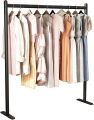 Square  Pipe Hanging Stand Sturdy iron Frame, Freestanding Clothing Rack For Hanging Clothes  Large Capacity Coat Rack For Bedrooms. 