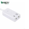USB To 3.5mm Mic and Headphone Jack Stereo Headset Audio Adapter USB Sound Card 7.1 Hot. 