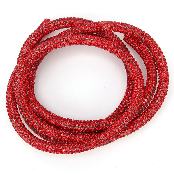 Rhinestones Tube Rope, Rhinestones Chain Convenient for Dresses for Necklaces for Clothing Accessories for Shoes for Wedding Dresses