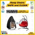 Egg Hanging Swing Chair Cover BY ALPHA TOP COVERS - Waterproof Dust Proof Insect Free Good Life Patio Chair Shizi Egg Shaped Hanging Chair Dust Cover Protector Egg Hanging Chair Jhulla Egg Chair jholla Covers. 
